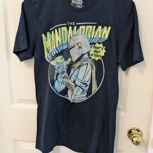 BNWT Star Wars Mandolorian Grogu the Child Tee Navy Blue Size Small